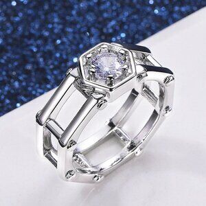 💥Hollow Band Dainty Round Mujer Refine Fashion Rings for Women/Man, MARR9065